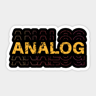 Analog Distressed Neon Design Sticker